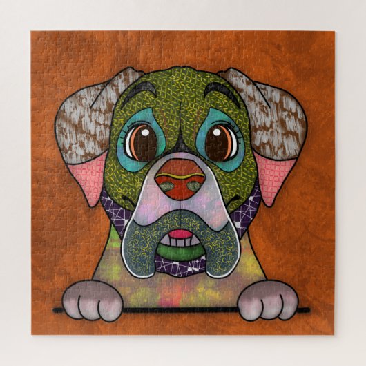 Engelse Mastiff lelijk honden gezicht Legpuzzel (Verticaal)