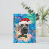 Engelse Mastiff Ras Hond Kerstmis Feestdagenkaart (Staand voorkant)