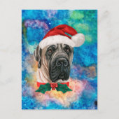 Engelse Mastiff Ras Hond Kerstmis Feestdagenkaart (Voorkant)