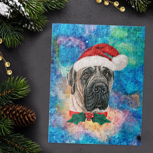 Engelse Mastiff Ras Hond Kerstmis Legpuzzel