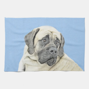 Engelse Mastiff (Reebruin) Schilderij - Originele Theedoek