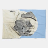 Engelse Mastiff (Reebruin) Schilderij - Originele Theedoek (Horizontaal)