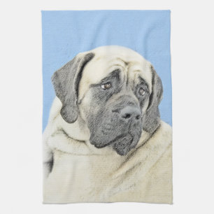 Engelse Mastiff (Reebruin) Schilderij - Originele Theedoek