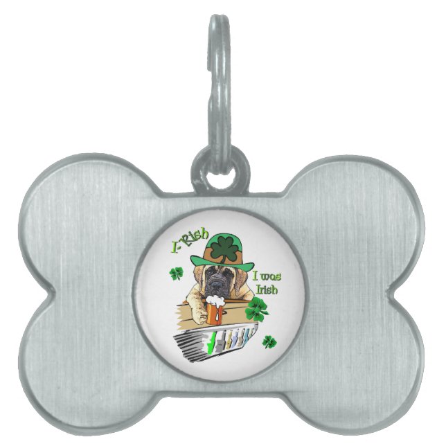 Engelse Mastiff St Patricks Huisdieren Naamplaatje (voorkant)