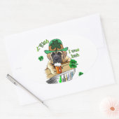 Engelse Mastiff St Patricks Ovale Sticker (Envelop)