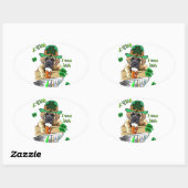 Engelse Mastiff St Patricks Ovale Sticker (Vel)