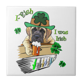 Engelse Mastiff St Patricks Tegeltje