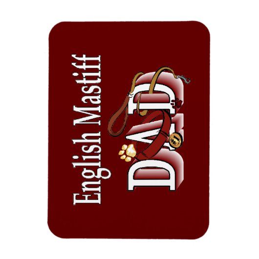 Engelse Mastiff Vader Magneet (Verticaal)