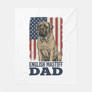 Engelse Mastiff Vader Patriottisch Vintage Hond De Fleece Deken