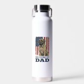 Engelse Mastiff Vader Patriottisch Vintage Hond De Waterfles (Voorkant)