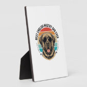 Engelse Mastiff Vader Vintage Zonsondergang Hond V Fotoplaat (Zijkant)