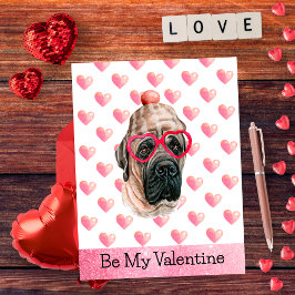 Engelse Mastiff Wees Mijn Valentijn Hond Valentijn Feestdagenkaart
