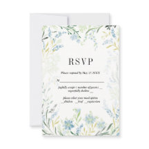 Engelse meadow Flower Weddinge RSVP-kaart