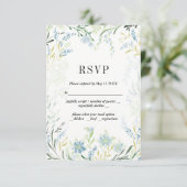 Engelse meadow Flower Weddinge RSVP-kaart RSVP Kaartje (Staand voorkant)