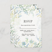 Engelse meadow Flower Weddinge RSVP-kaart RSVP Kaartje (Voorkant / Achterkant)