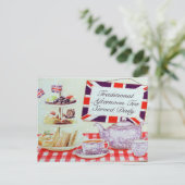 Engelse middag Tea Briefkaart (Staand voorkant)