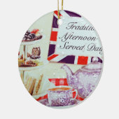 Engelse middag Tea Keramisch Ornament (Links)