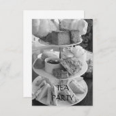 Engelse middag Tea Uitnodiging (Voorkant / Achterkant)