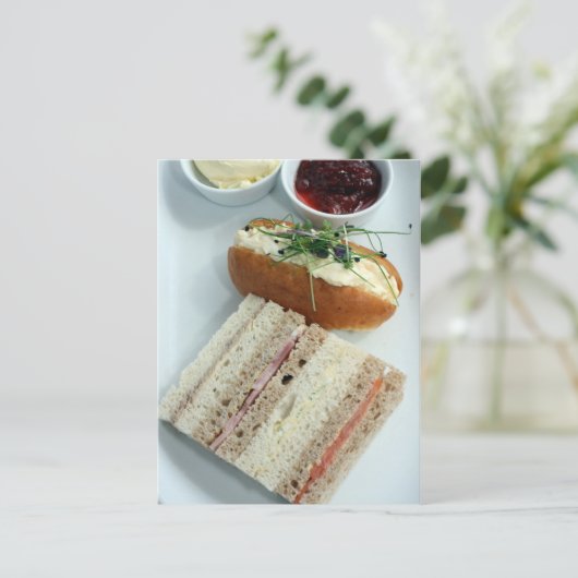 Engelse middagthee briefkaart (Staand voorkant)