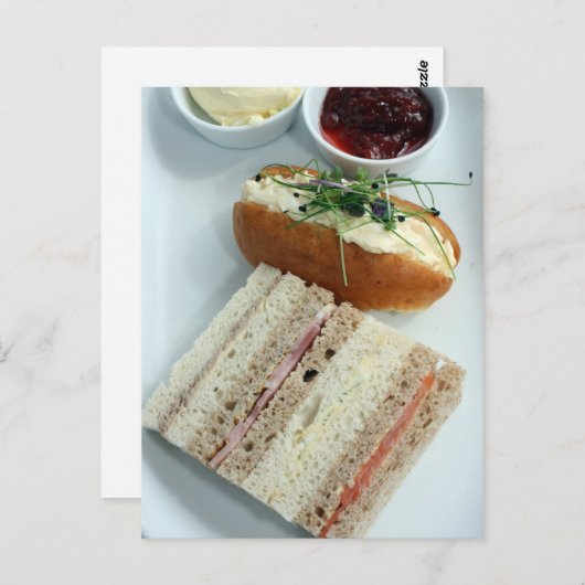 Engelse middagthee briefkaart (Voorkant / Achterkant)