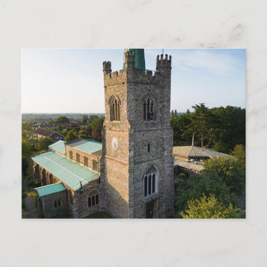 Engelse middeleeuwse kerk briefkaart (Voorkant)