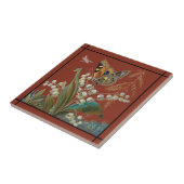 Engelse minton Hollins Handbeschilderd Butterfly R Tegeltje (Zijkant)