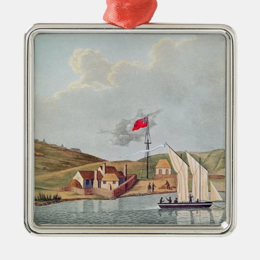 Engelse missionarissen in Kidikidi, Nieuw-Zeeland Metalen Ornament (Voorkant)