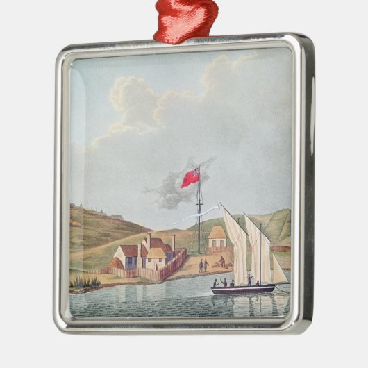 Engelse missionarissen in Kidikidi, Nieuw-Zeeland Metalen Ornament (Links)