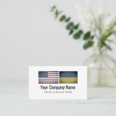 Engelse Oekraïense vertaaldienst Visitekaartje (Staand voorkant)