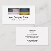 Engelse Oekraïense vertaaldienst Visitekaartje (Voorkant / Achterkant)