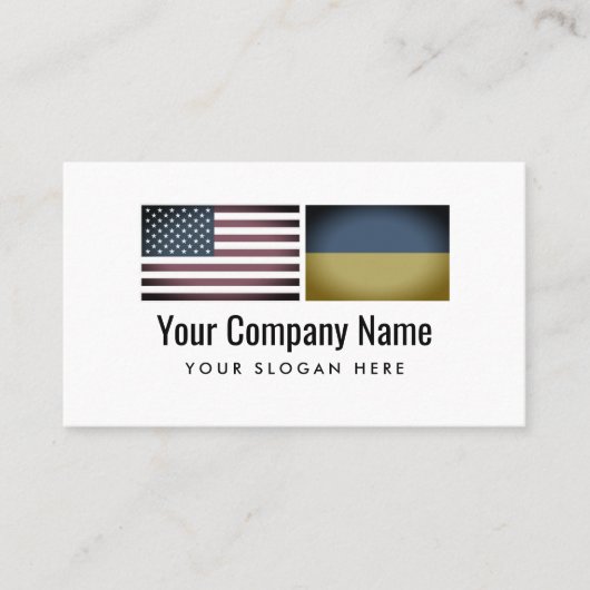 Engelse Oekraïense vertaaldienst Visitekaartje (Voorkant)