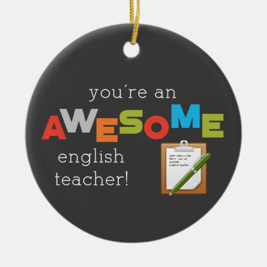 Engelse onderwijsdag, Geweldige Keramisch Ornament (Voorkant)