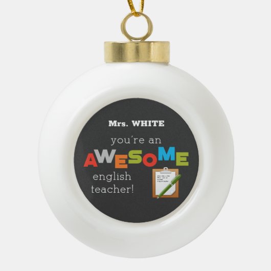 Engelse onderwijsdag, Geweldige Keramische Bal Ornament (Voorkant)