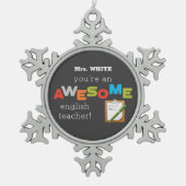 Engelse onderwijsdag, Geweldige Tin Sneeuwvlok Ornament (Voorkant)