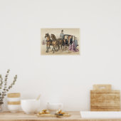 Engelse paarden poster (Keuken)