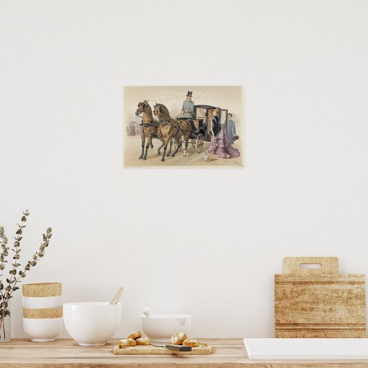 Engelse paarden poster (Keuken)