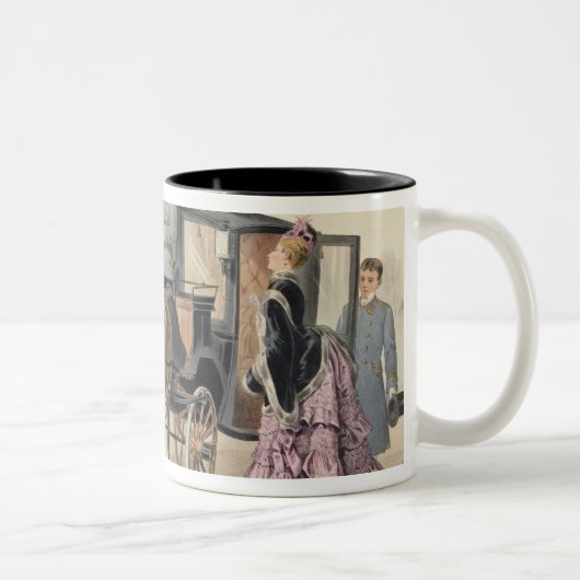 Engelse paarden tweekleurige koffiemok (Rechts)
