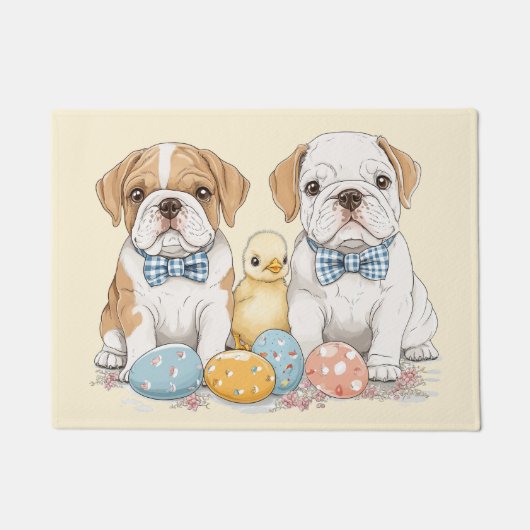 Engelse paashonden deurmat (Voorkant)