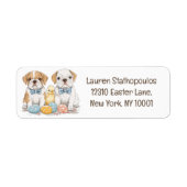 Engelse paashonden etiket (Voorkant)