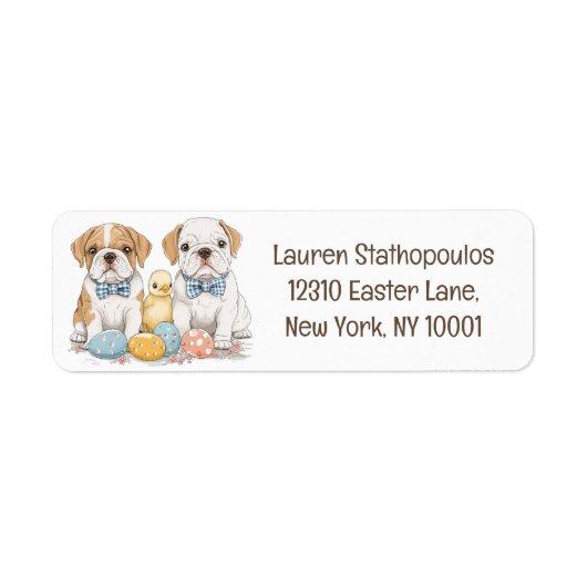 Engelse paashonden etiket (Voorkant)