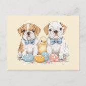 Engelse paashonden feestdagenkaart (Voorkant)