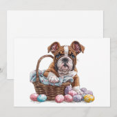 Engelse paashonden feestdagenkaart (Voorkant / Achterkant)