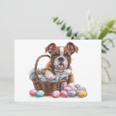 Engelse paashonden feestdagenkaart (Staand voorkant)