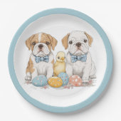 Engelse paashonden papieren bordje (Voorkant)