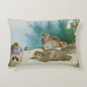 Engelse patrijs met paard en distel, Kunst Accent Kussen (Voorkant)