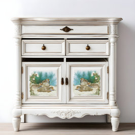 Engelse patrijs met paard en distel, Kunst Tissuepapier