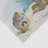 Engelse patrijs met paard en distel, Kunst Tissuepapier (Detail)