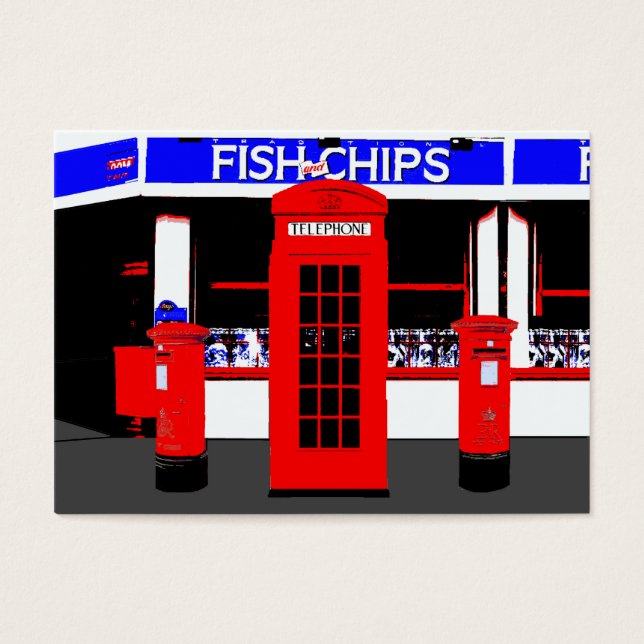 Engelse pictogrammen ACEO Visitekaartje (Voorkant)