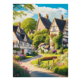 Engelse Platteland Reisposter Perfect Poster
