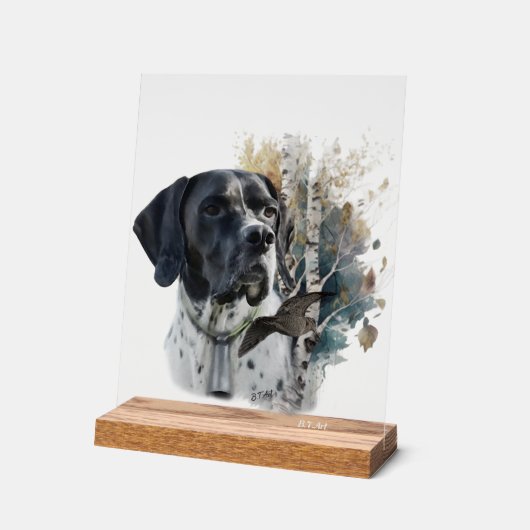 Engelse Pointer Acryl Bord (Hoek)